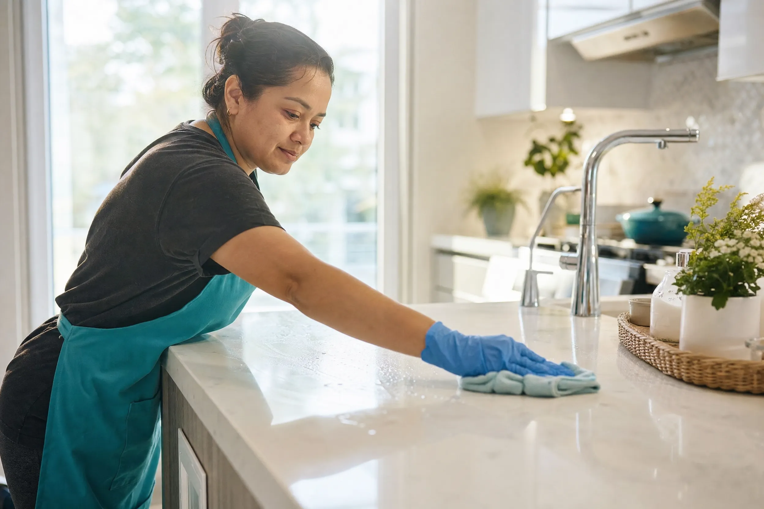 The Rhode Island Cleaning Service crew at work
